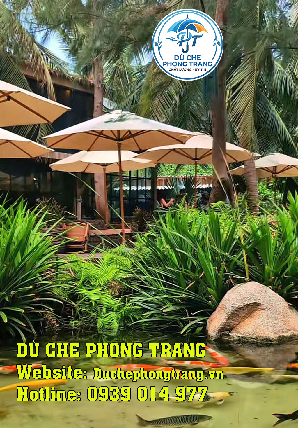 Dù Che Quán Cafe Gấp Gọn Tiện Lợi Ở Phú Riềng, Dù Che Ngoài Trời Gần Đây Tại Bình Phước