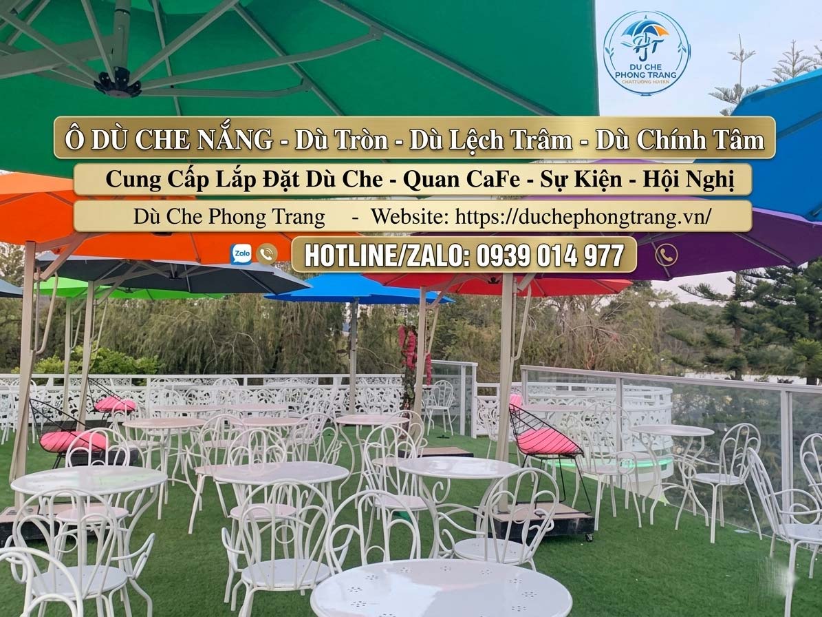 chu-che-phong-trang-22 Dù Che Quán Cafe Trang Trí Thu Hút Khách Ở Tp. Phan Rang , Dù Che Cafe Rẻ Tại Ninh Thuận