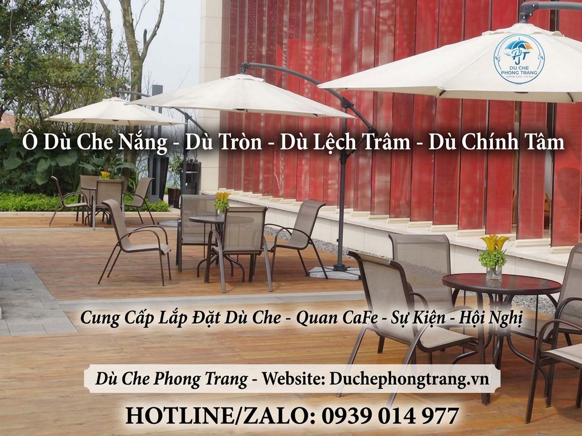 chu-che-phong-trang-4 Dù Che Quán Cafe Lắp Đặt Nhanh Ở Hoài Nhơn, Dù Che Nắng Mưa Tại Bình Định