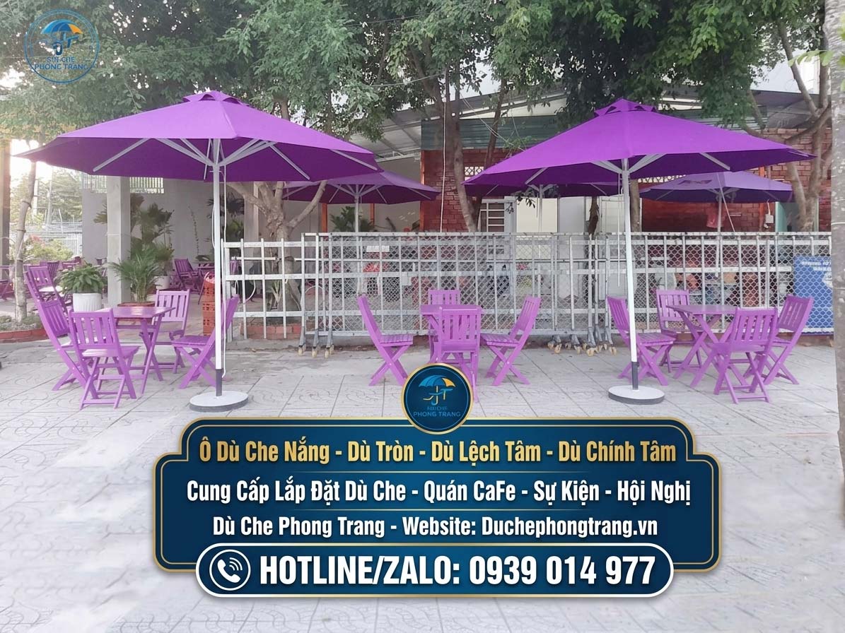 Dù Che Quán Cafe Vỉa Hè Giá Rẻ Ở Phù Cát, Dù Che Sân Vườn Ngoài Trời Tại Bình Định