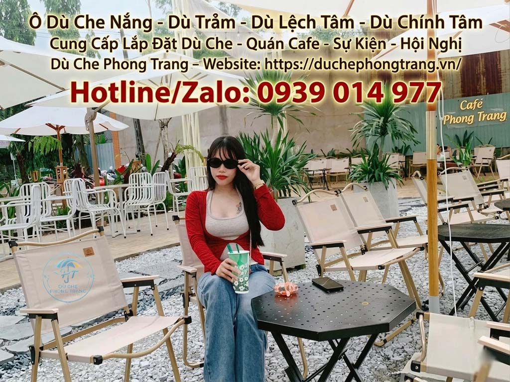 du-che-phong-trang-23 Bán Dù Che Quán Cafe Uy Tín Ở An Lão, Dù Che Sân Ngoài Trời Tại Bình Định.
