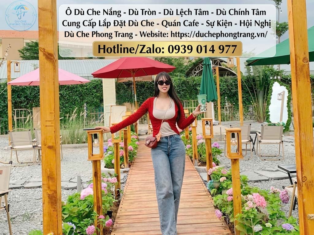 du-che-phong-trang-25 Dù Che Quán Café Du Lịch Ở An Nhơn, Bán Dù Che Nắng Uy Tín Tại Bình Định