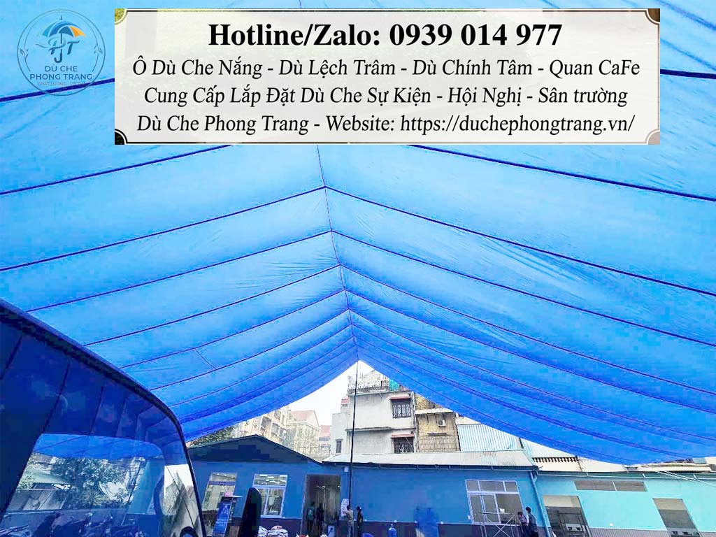 Hướng Dẫn Cách Lắp Đặt Dù Che Sân Trường Sự Kiện Đơn Giản Tại Hóc Môn